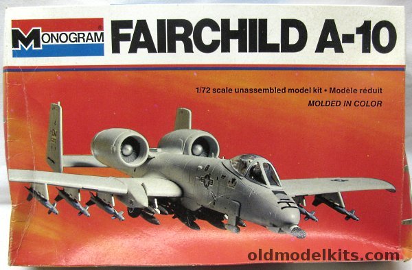 Monogram 1/72 Fairchild A-10A Thunderbolt II Warthog, 5405 plastic model kit